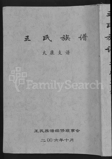河南王氏族谱-王氏族谱 _ 太康支谱 [不分卷].pdf电子版插图