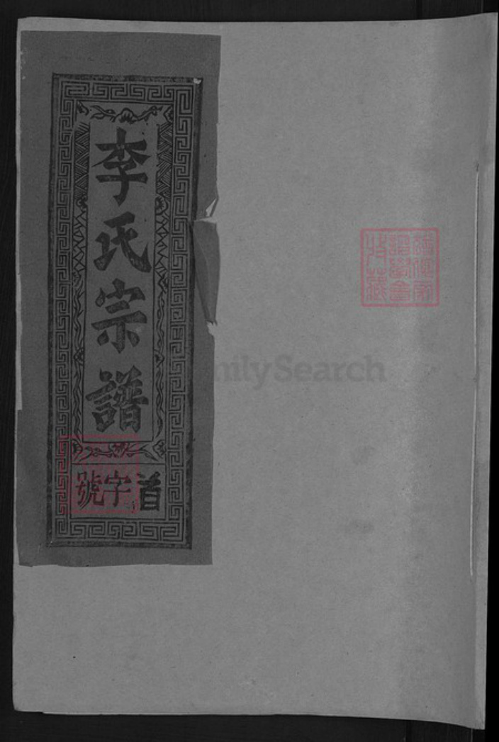 甘肃省定西市临洮县李氏盛梓堂族谱-李氏宗谱.pdf电子版