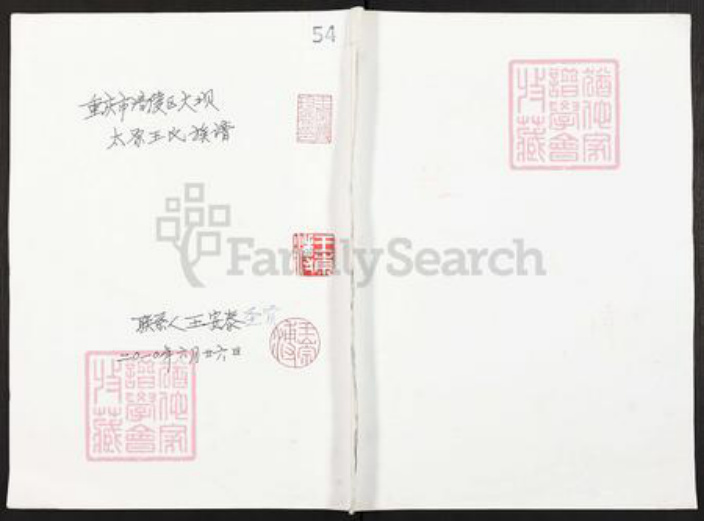 重庆市涪陵区王氏三槐堂族谱-重庆市涪陵区大坝太原王氏族谱.pdf电子版