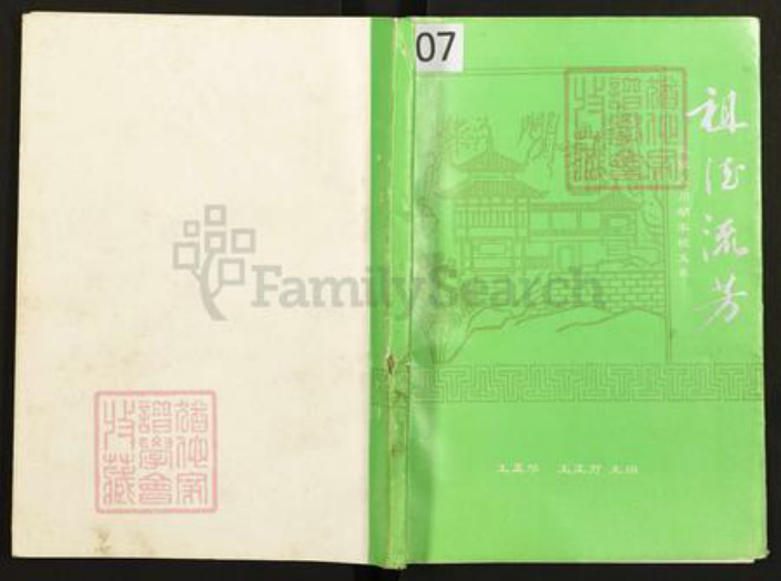 重庆市南川区南平镇王氏族谱-王家入川胡家(土党)支系祖德流芳.pdf电子版
