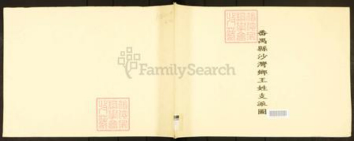 广东省广州市番禺区沙湾镇王氏族谱-番禺县沙湾乡王姓支派图.pdf电子版