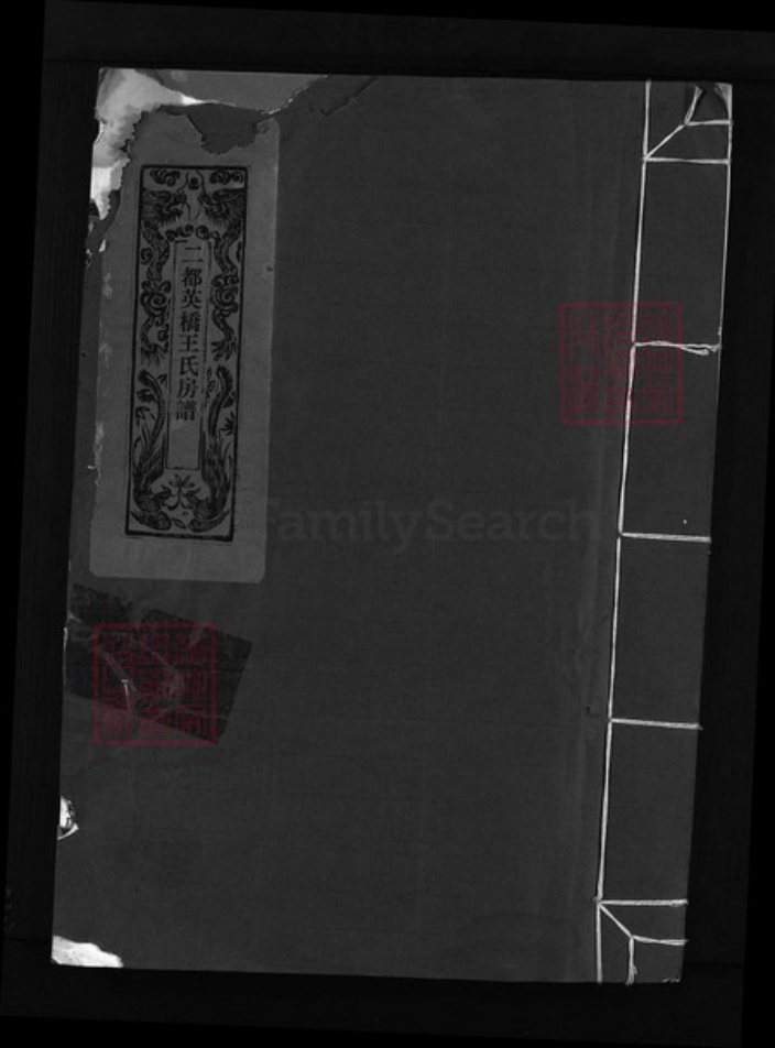 浙江省王氏族谱-二都英桥王氏宗谱 [不分卷].pdf电子版