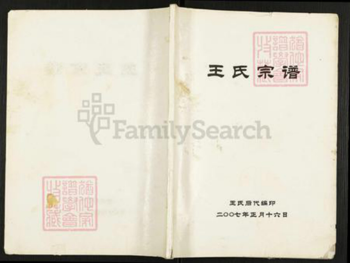 河南省南阳市淅川县上集镇王氏族谱-王氏宗谱.pdf电子版