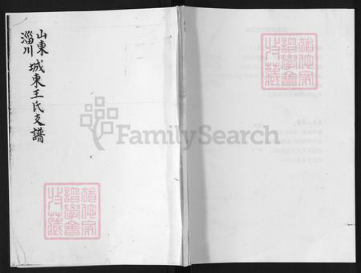 山东省淄博市淄川区王氏族谱-山东淄川城东王氏支谱.pdf电子版