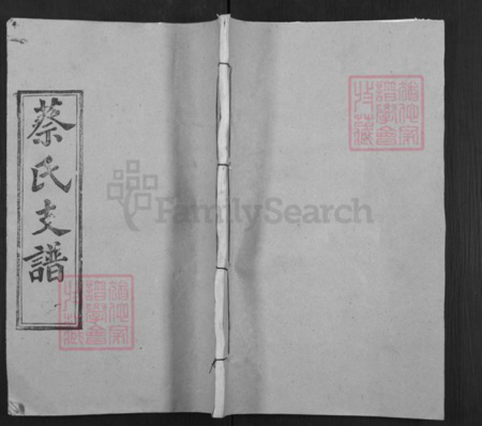 湖北省武汉市新洲区蔡氏九峰堂族谱-冈邑蔡氏支谱.pdf电子版