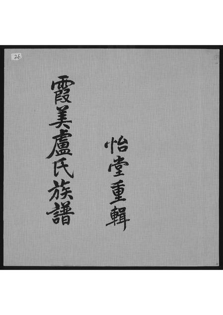 福建庐氏族谱-霞美庐氏族谱怡堂重辑.pdf电子版插图