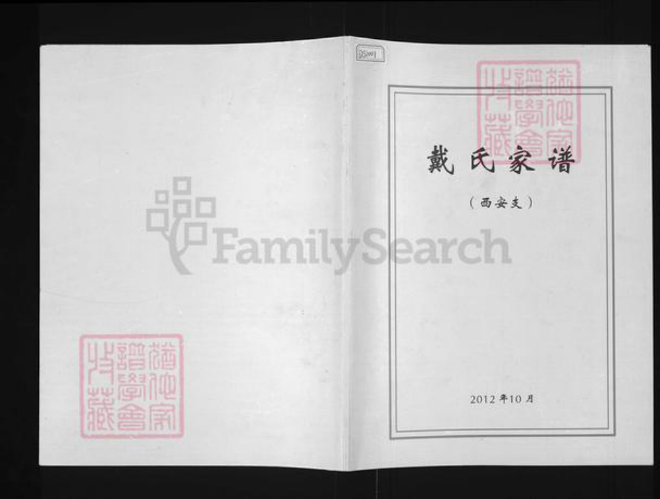 陕西省西安市戴氏族谱-戴氏家谱.西安支.pdf电子版