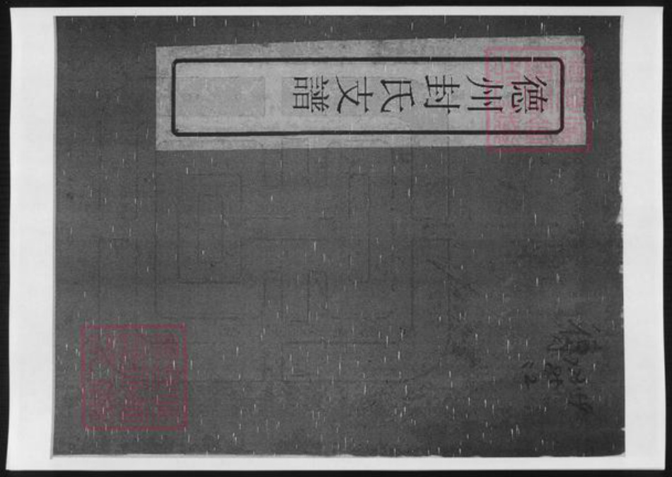 山东省德州市封氏族谱-德州封氏支谱.pdf电子版