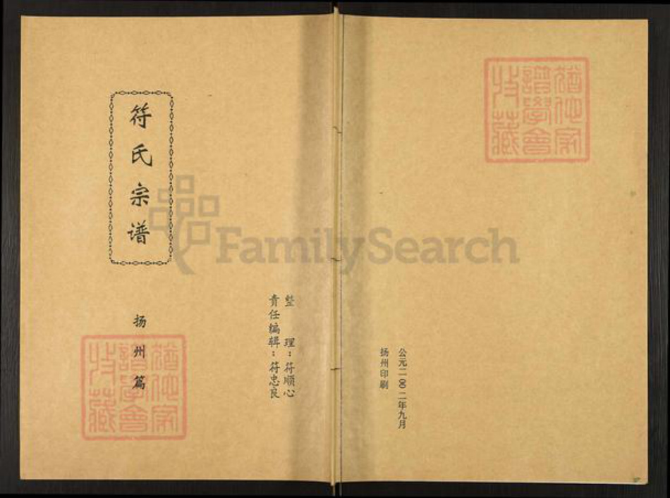 江苏省扬州市广陵区汤汪乡符氏琅琊堂族谱-符氏宗谱.pdf电子版