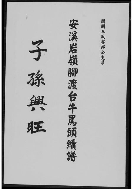 福建王氏族谱-安溪岩岭脚王氏渡台牛骂头续谱.pdf电子版插图 福建王氏族谱-安溪岩岭脚王氏渡台牛骂头续谱.pdf电子版插图