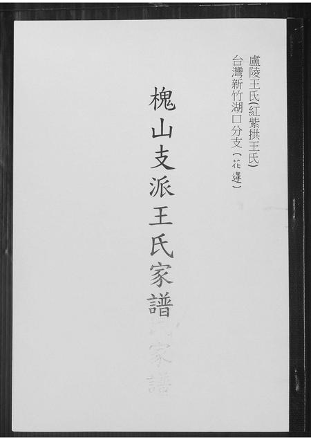 福建王氏族谱-槐山支派王氏家谱.pdf电子版插图