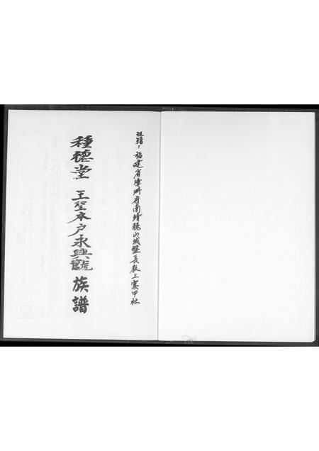 福建王氏族谱-种德堂 王圣本户永兴号族谱.pdf电子版插图1