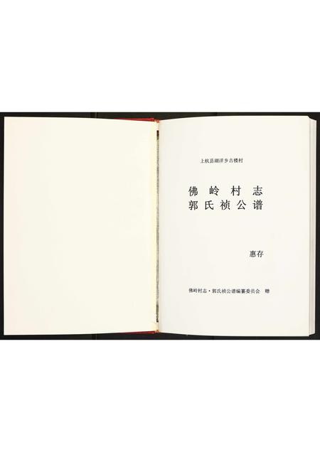福建未知族谱-佛岭村志·郭氏祯公谱.pdf电子版插图1