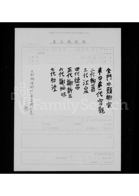 福建谢氏族谱-[谢氏]金门水头乡家谱.pdf电子版插图1