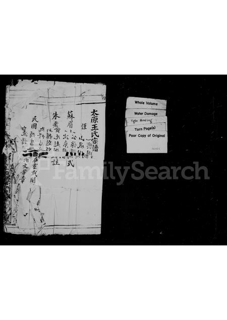 福建王氏族谱-鳌山太原王氏宗谱.pdf电子版插图1