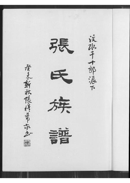 福建张氏族谱-汶水千十郎派下张氏族谱.pdf电子版插图1