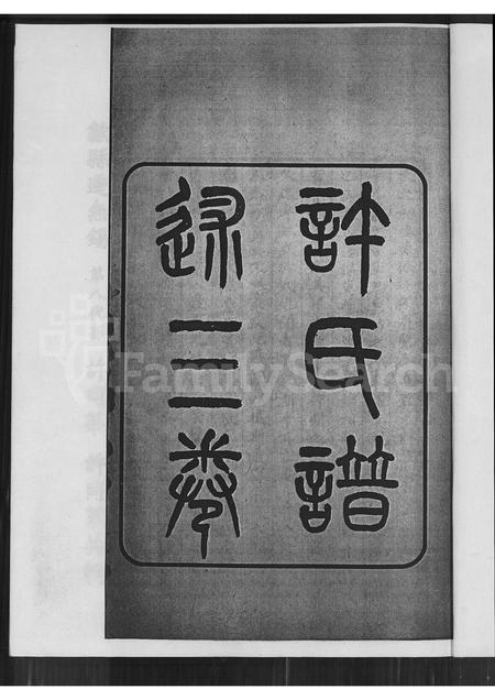 福建许氏族谱-许氏谱录 [3卷](别名：金山竹仔山许氏族谱许氏谱述许氏谱录).pdf电子版插图1