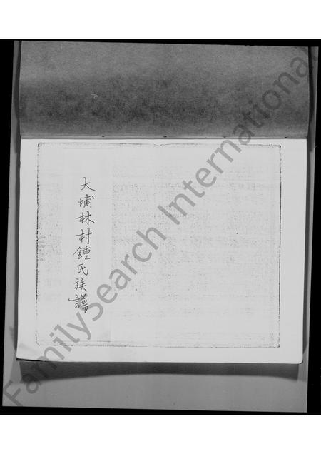 广东锺氏族谱-大埔林村锺氏族谱.pdf电子版插图1