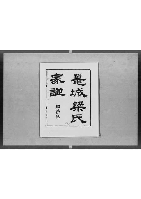 广东梁氏族谱-鼍城梁氏家谱 [2卷].pdf电子版插图1
