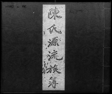 广东陈氏族谱-陈氏源流族谱簿.pdf电子版插图1