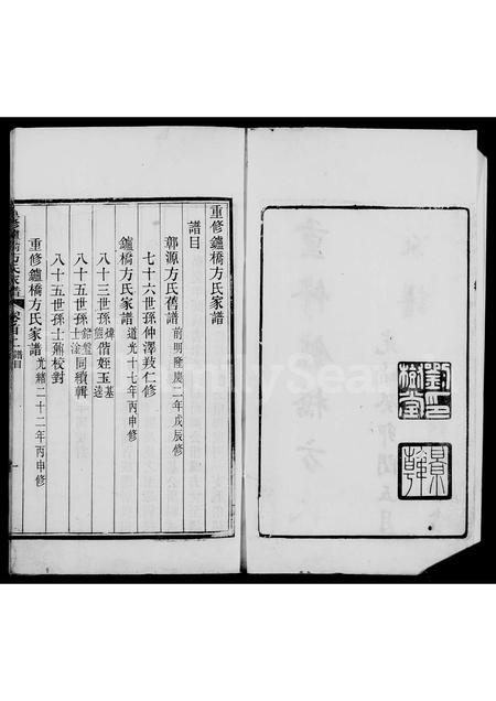 安徽方氏族谱-重修鑪桥方氏家谱 [4卷,首2卷].pdf电子版插图1