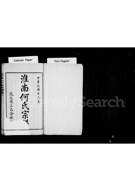安徽何氏族谱-淮南何氏宗谱 [2卷].pdf电子版插图1