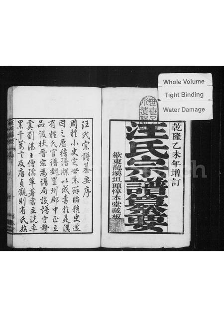 安徽汪氏族谱-汪氏纂要 [4卷,首末各1卷].pdf电子版插图1