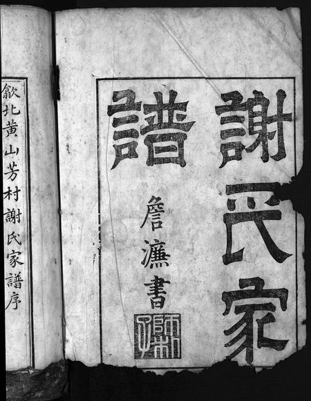 安徽谢氏族谱-谢氏统宗志 [残卷].pdf电子版插图1