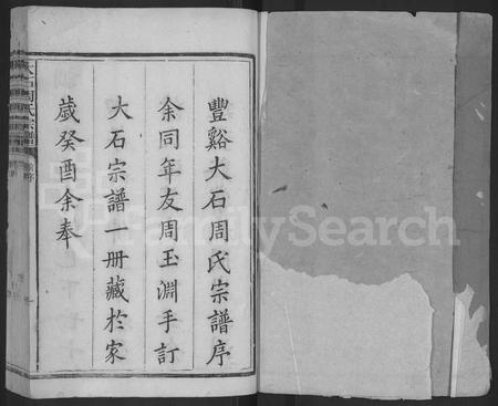 江西周氏族谱-丰谿大石周氏宗谱 [不分卷].pdf电子版插图1
