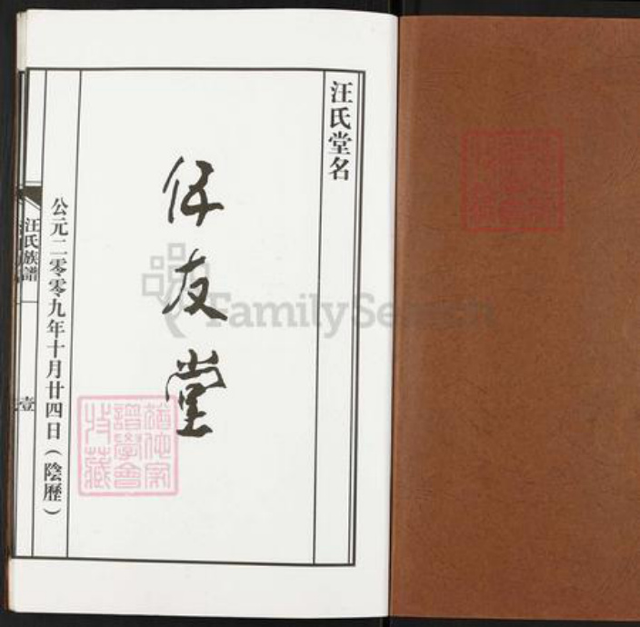 江苏省扬州市汪氏仁友堂族谱-汪氏族谱.仁友堂.pdf电子版插图1