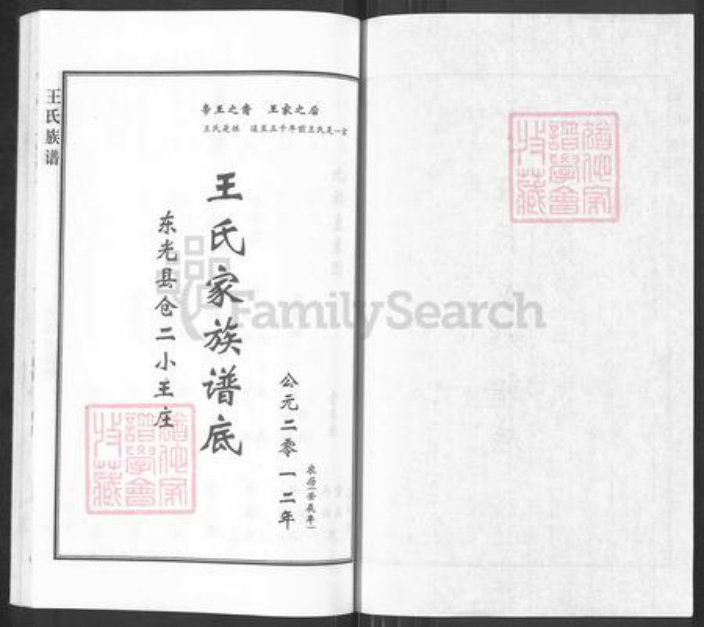 河北省沧州沧州地区南皮王氏族谱-王氏族谱.pdf电子版插图1