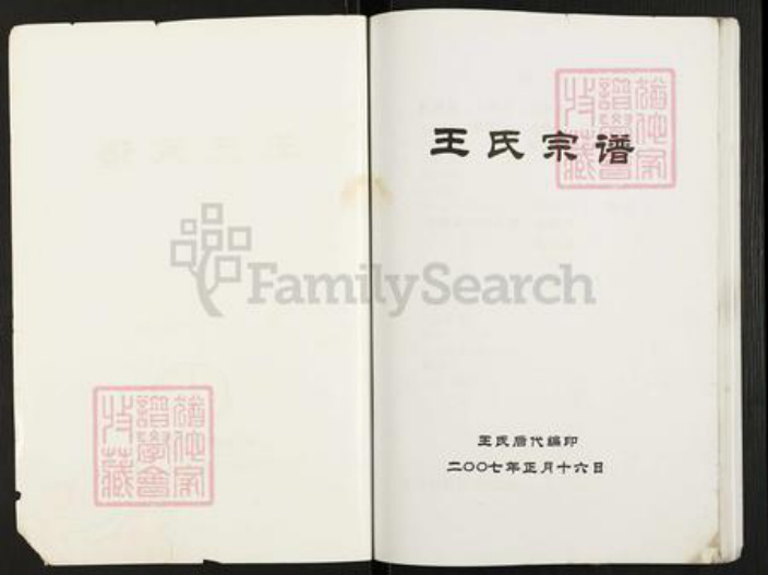 河南省南阳市淅川县上集镇王氏族谱-王氏宗谱.pdf电子版插图1