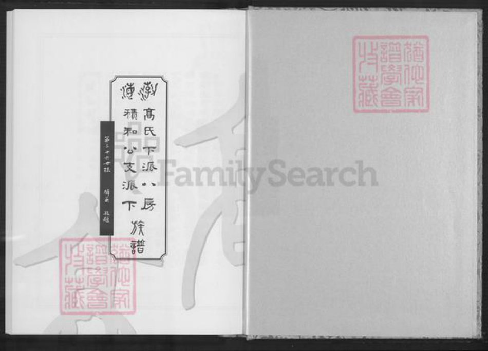 台湾台北市文山区高氏族谱-高氏下派八房积和公支派下族谱.pdf电子版插图1