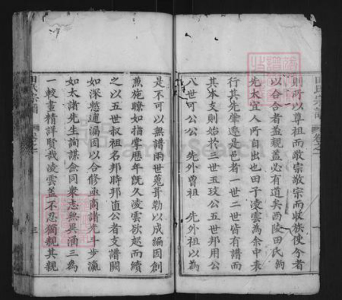 湖北省黄冈市麻城市田氏紫荆堂族谱-田氏宗谱.pdf电子版插图2 湖北省黄冈市麻城市田氏紫荆堂族谱-田氏宗谱.pdf电子版插图2