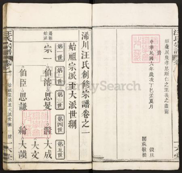 湖北省黄冈市浠水县巴河镇汪氏一六堂族谱-汪氏宗谱.pdf电子版插图2 湖北省黄冈市浠水县巴河镇汪氏一六堂族谱-汪氏宗谱.pdf电子版插图2