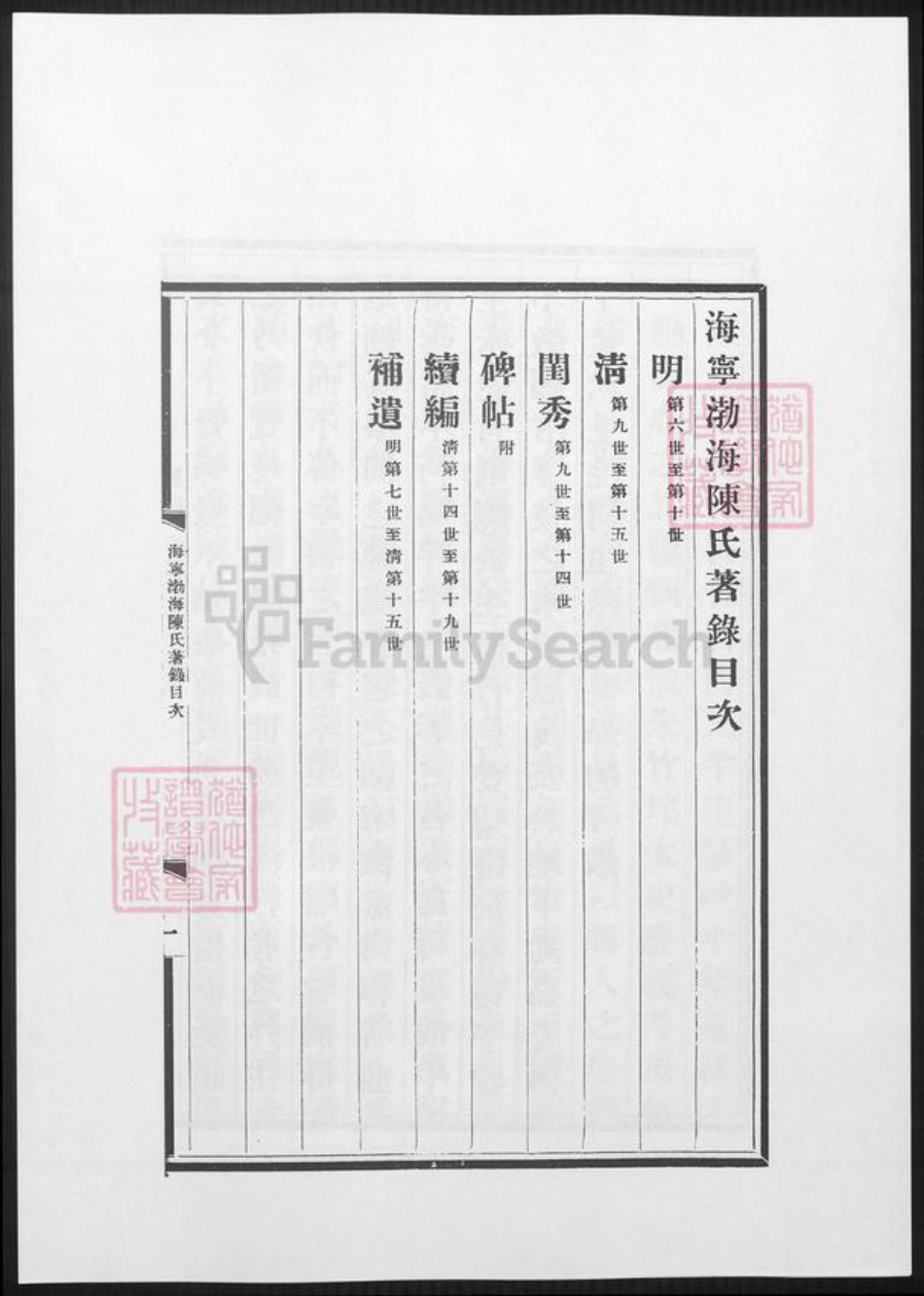 浙江省嘉兴市海宁市陈氏族谱-海宁渤海陈氏着录.pdf电子版插图3