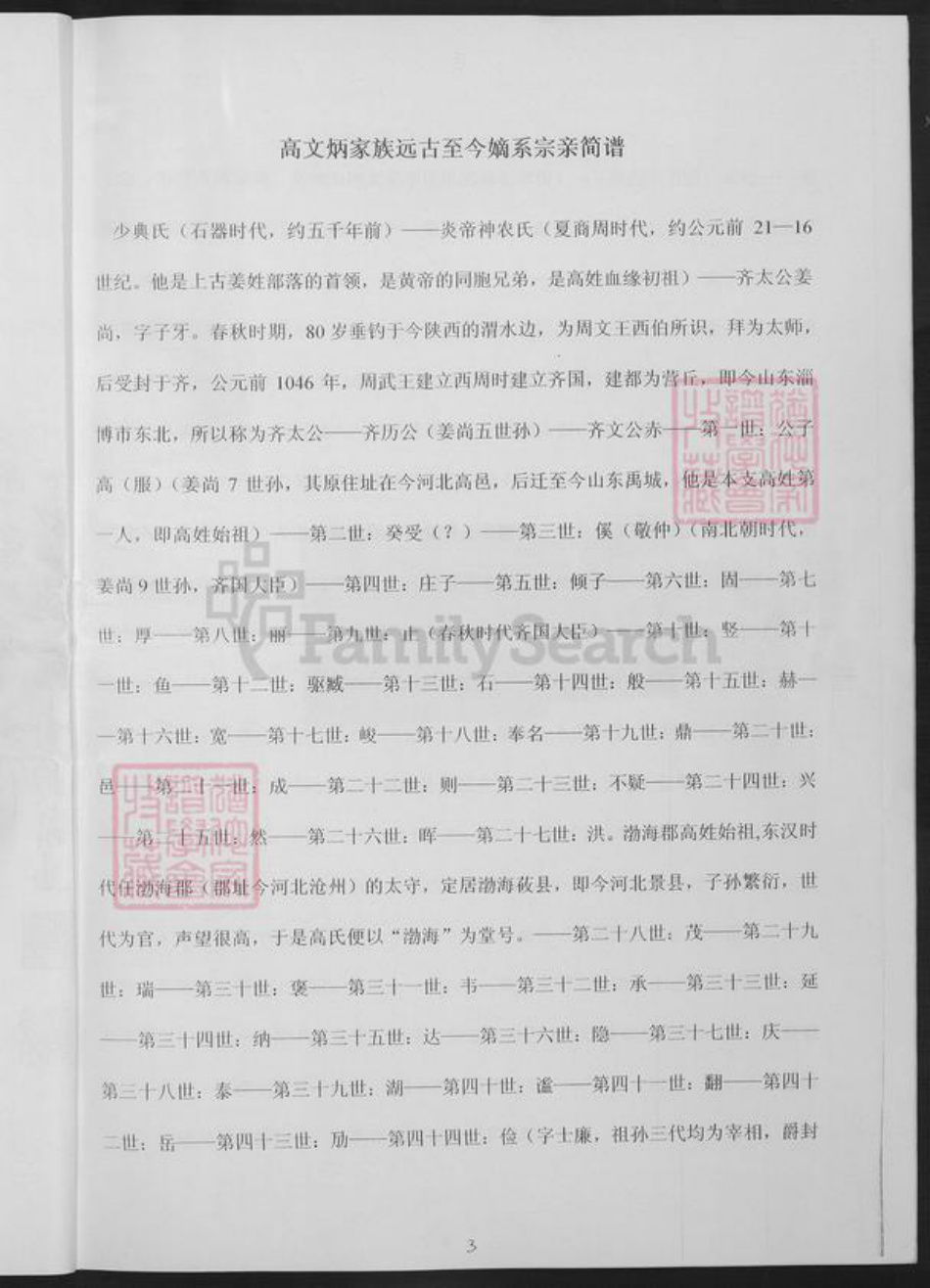 江西省南昌市新建区长堎镇高氏族谱-高文炳家族远古至今嫡系宗亲简谱.pdf电子版插图3