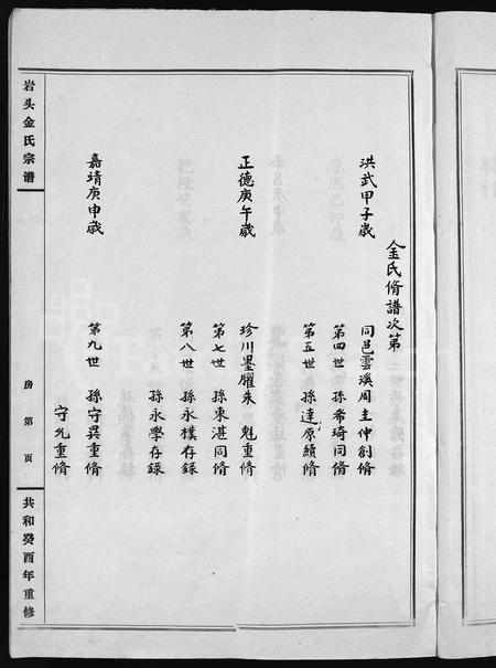 浙江金氏族谱-巖头金氏宗谱 [不分卷](别名：Yan Tou Jin Shi Zong Pu、永嘉枬溪巖头金氏宗谱、岩头金氏宗谱).pdf电子版插图4