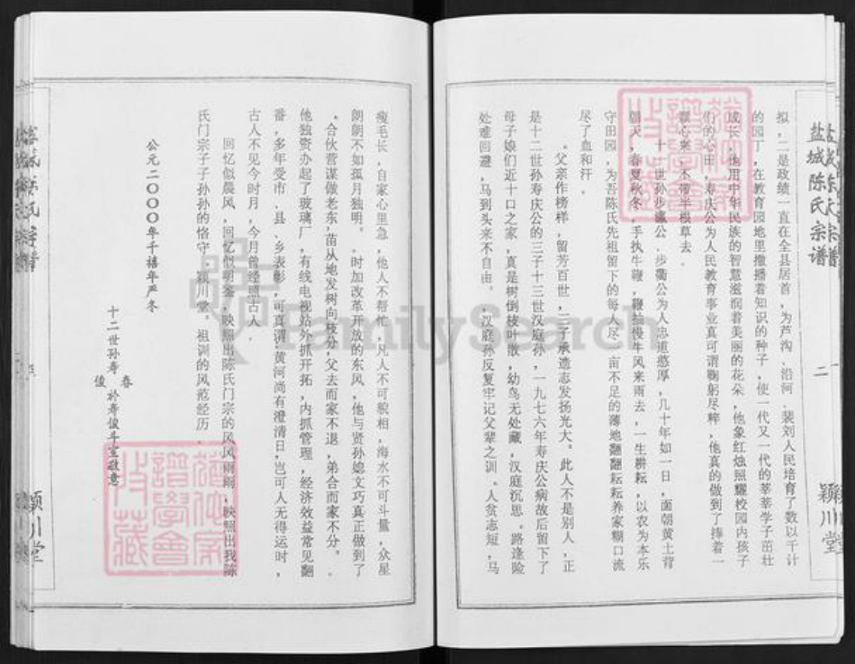 江苏省盐城市建湖县陈氏颖川堂族谱-盐城陈氏宗谱.pdf电子版插图4