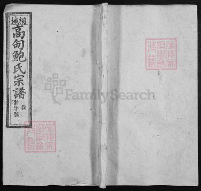 安徽省铜陵市枞阳县雨坛镇鲍氏敦叙堂族谱-桐城高甸鲍氏宗谱.pdf电子版