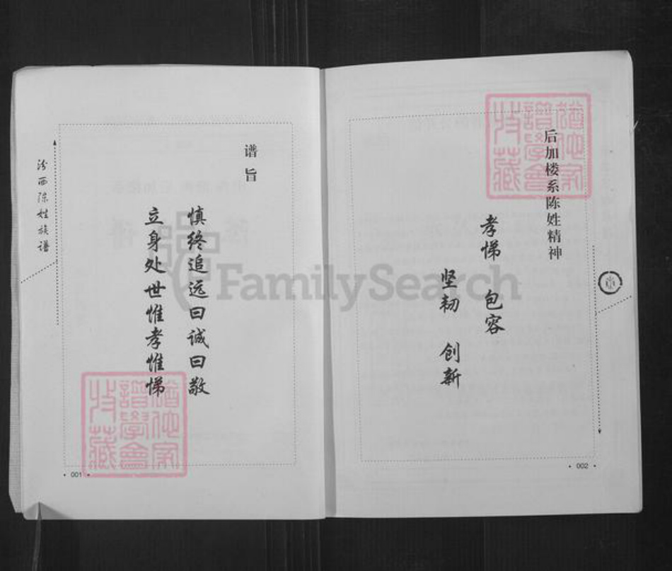 山西省临汾市汾西县永安镇陈氏聚盛魁堂族谱-陈氏族谱.山西汾西后加楼系.pdf电子版插图3