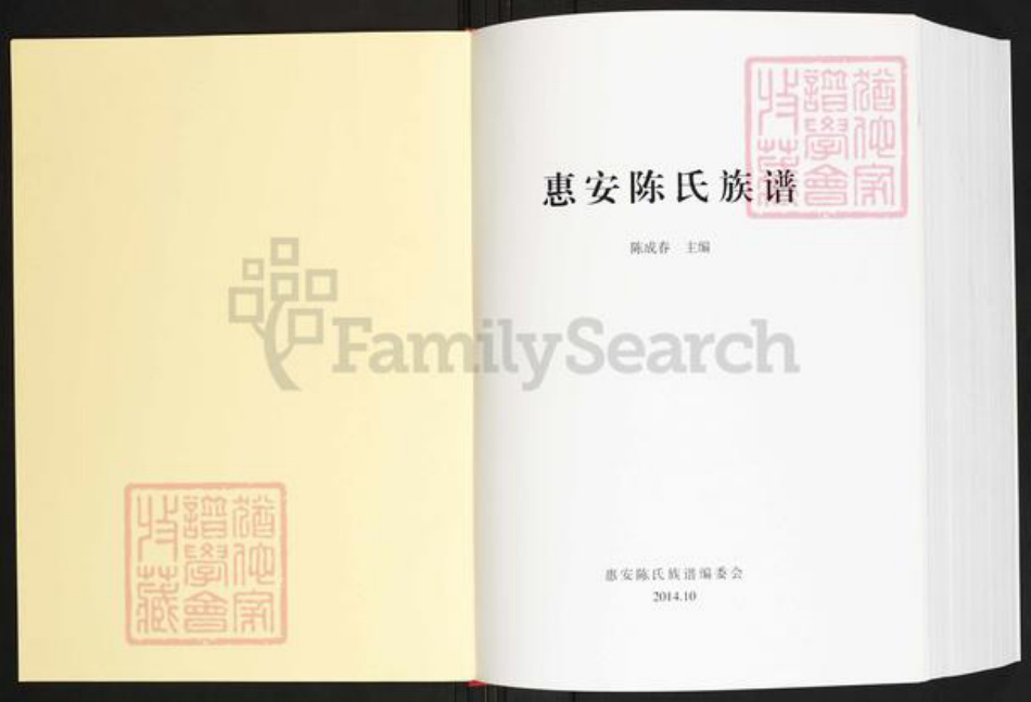 福建省泉州市惠安县洛阳镇陈氏族谱-惠安陈氏族谱.pdf电子版插图1