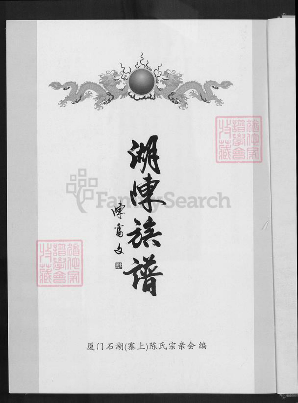 福建省厦门市湖里区陈氏着存堂族谱-福建省厦门市寨上湖陈族谱.pdf电子版插图1