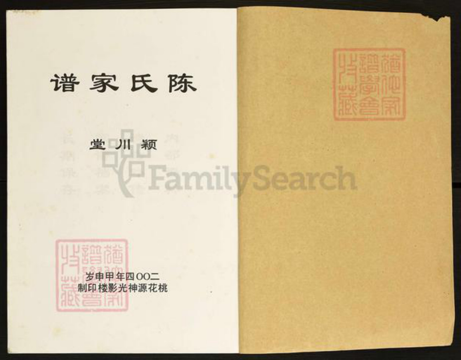 湖南省常德市桃源县陈氏颍川堂族谱-陈氏家谱.pdf电子版插图1