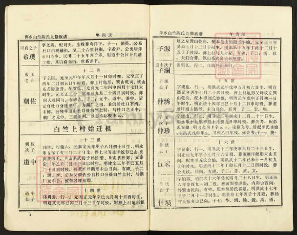 江西省萍乡市湘东区白竺乡陈氏族谱-萍乡白竺陈氏九修族谱.年齿录.pdf电子版插图4