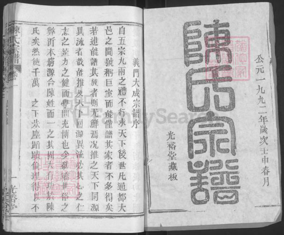 湖北省武汉市新洲区陈氏光裕堂族谱-陈氏宗谱.pdf电子版插图1