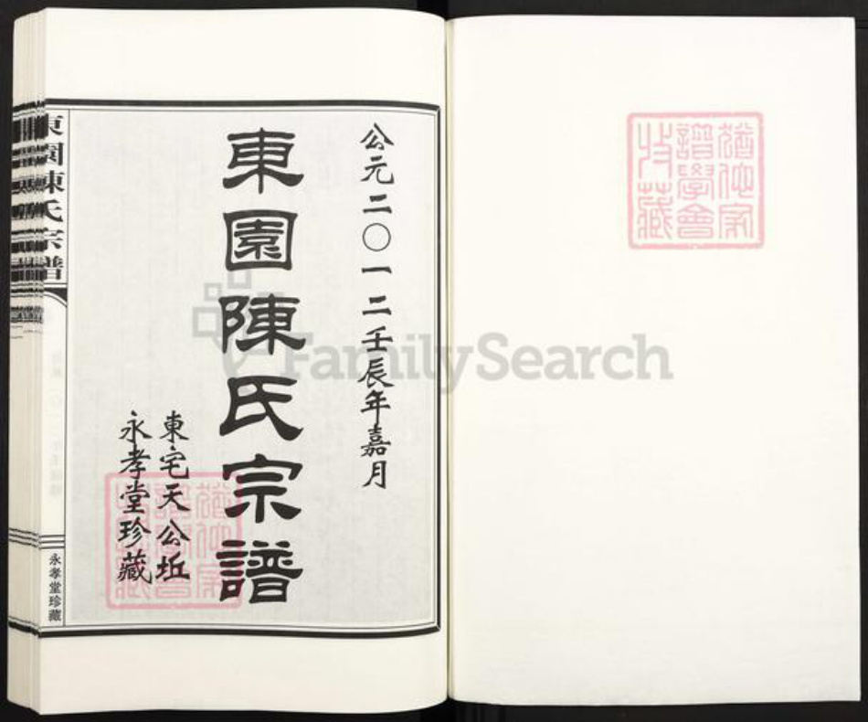 浙江省绍兴新昌县陈氏永孝堂族谱-东园陈氏宗谱.pdf电子版插图1