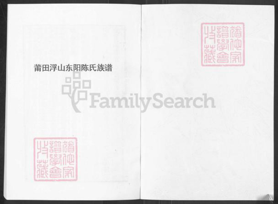 福建省莆田市荔城区陈氏族谱-莆田浮山东阳陈氏族谱.pdf电子版插图1
