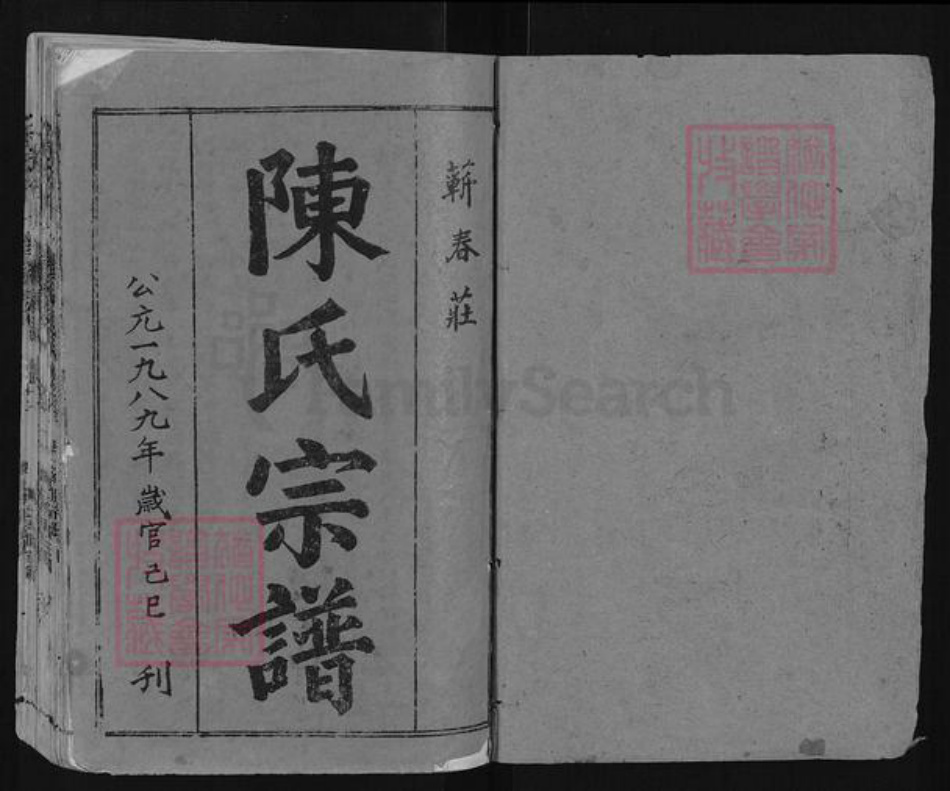 湖北省黄冈市蕲春县陈氏族谱-陈氏家谱.pdf电子版插图1
