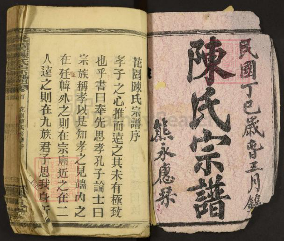 湖北省孝感市汉川市陈氏义门堂族谱-花园陈氏宗谱.pdf电子版插图1